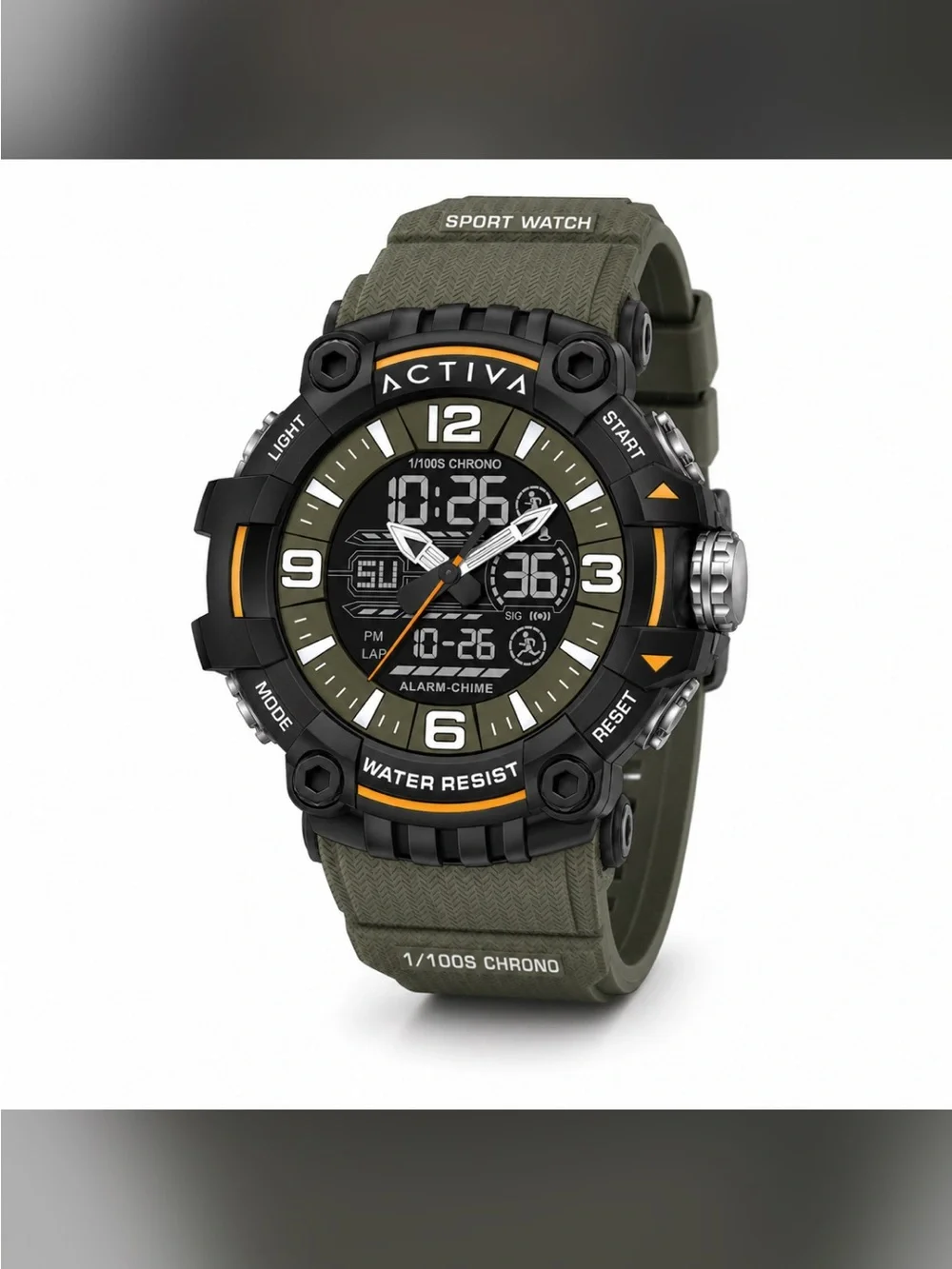 Activa X Invicta Digital Men's Watch - 58mm, Army Green (ACW8089-002)